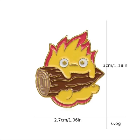 Howl’s Moving Castle Flame Pin - Picture 5 of 5